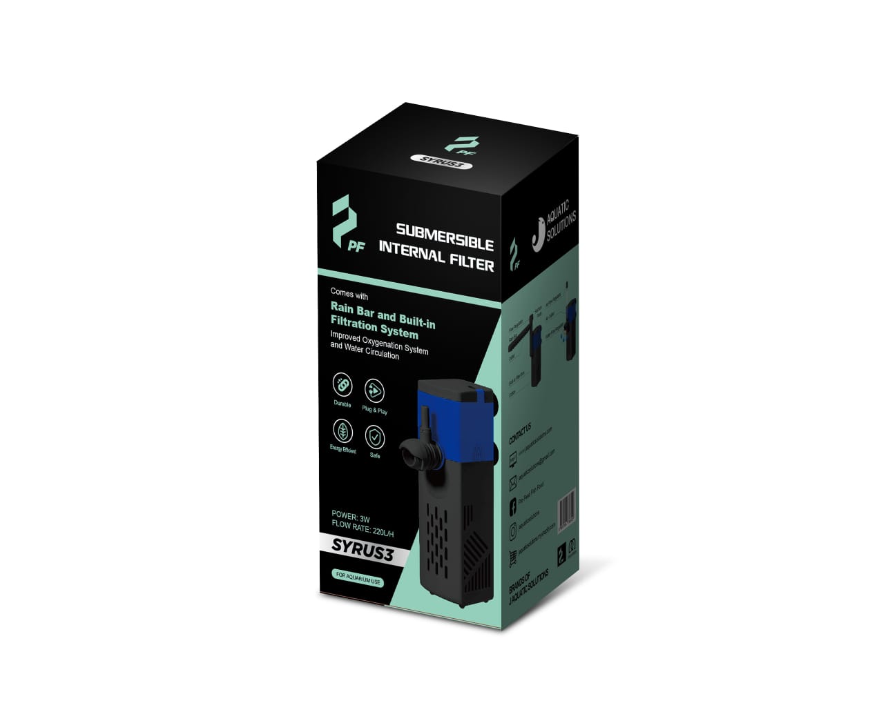 PF SYRUS Aquarium Internal Filter Pump